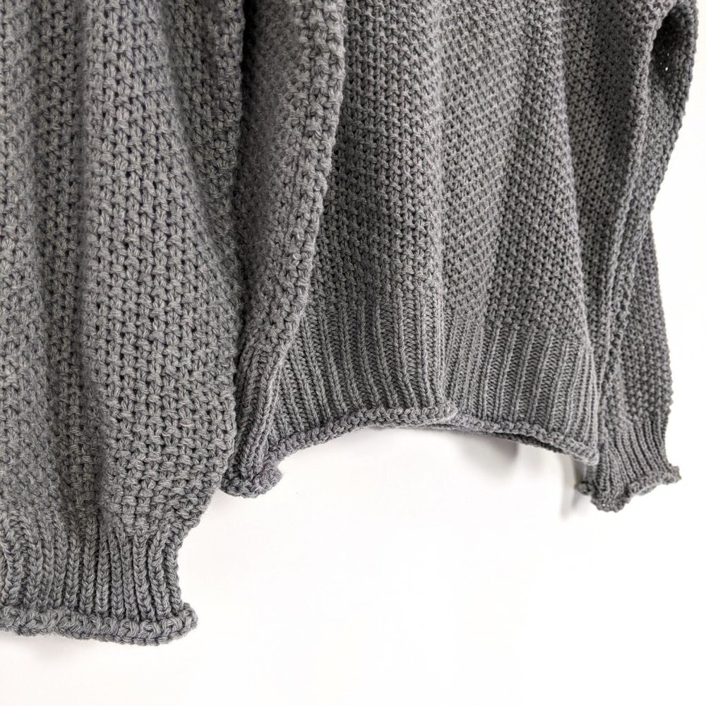 BB Dakota by Steve Madden Size S Womens Chunky Knit Turtleneck Sweater in Gray - Picture 5 of 9